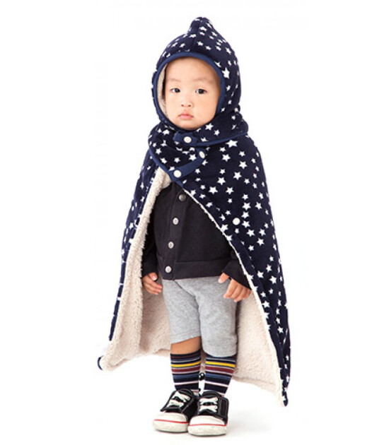 Lucky Mama Kurumi Ket Çok Amaçlı Polar Örtü (Lacivert)